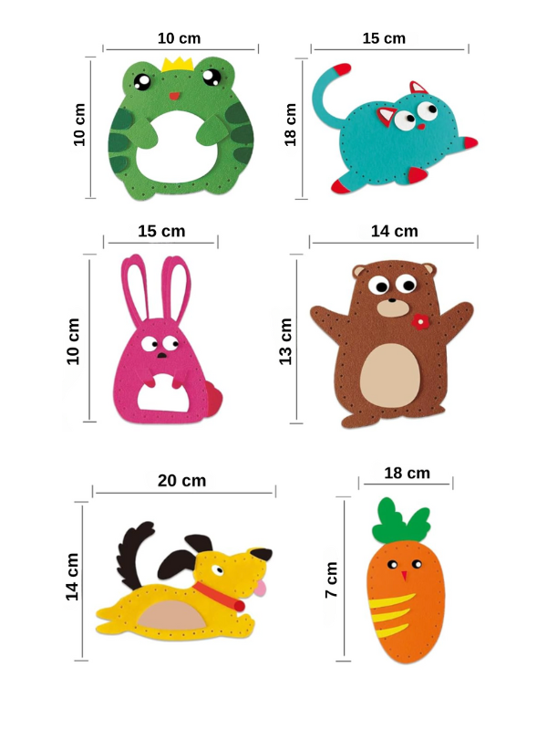 6'lı Hayvanlı Dikiş Nakış Seti