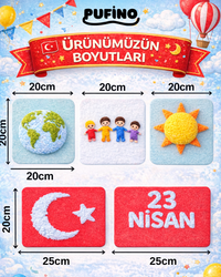 Pufino 23 Nisan'a Özel 5'li Örgü Seti