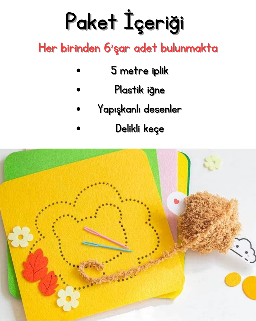 6'Lı Punch Needle Nakış Kiti