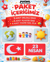 Pufino 23 Nisan'a Özel 5'li Örgü Seti