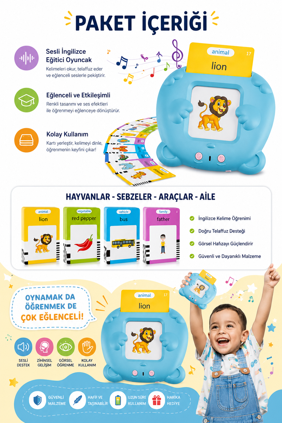 Sesli İngilizce Öğrenme Seti