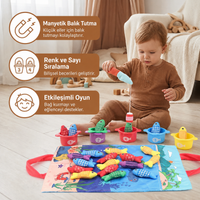 Montessori Peluş Balık Tutma Oyuncağı