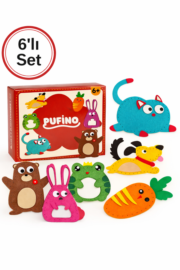 6'lı Hayvanlı Dikiş Nakış Seti