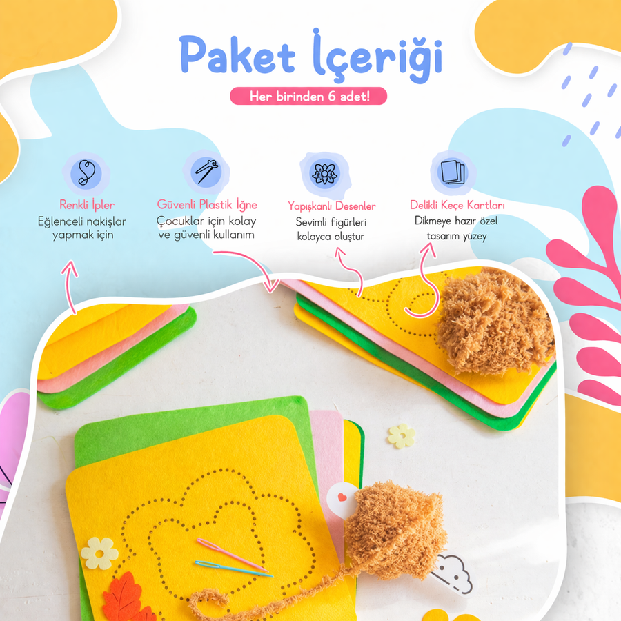 6'Lı Punch Needle Nakış Kiti