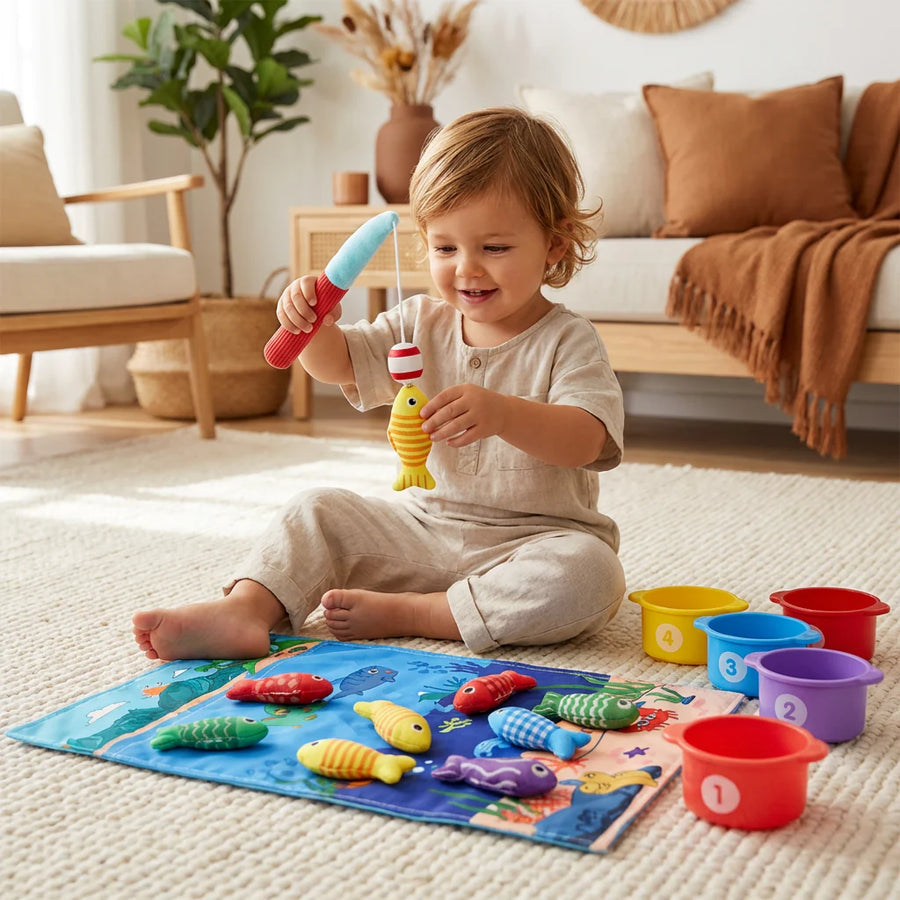 Montessori Peluş Balık Tutma Oyuncağı