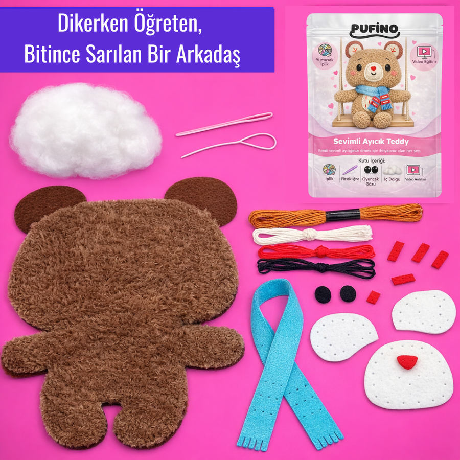 Pufino Teddy Eğitici ve Öğretici Peluş Ayıcık