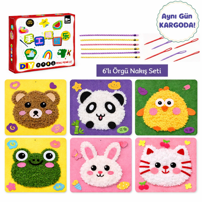 6'lı Punch Needle Nakış Kiti